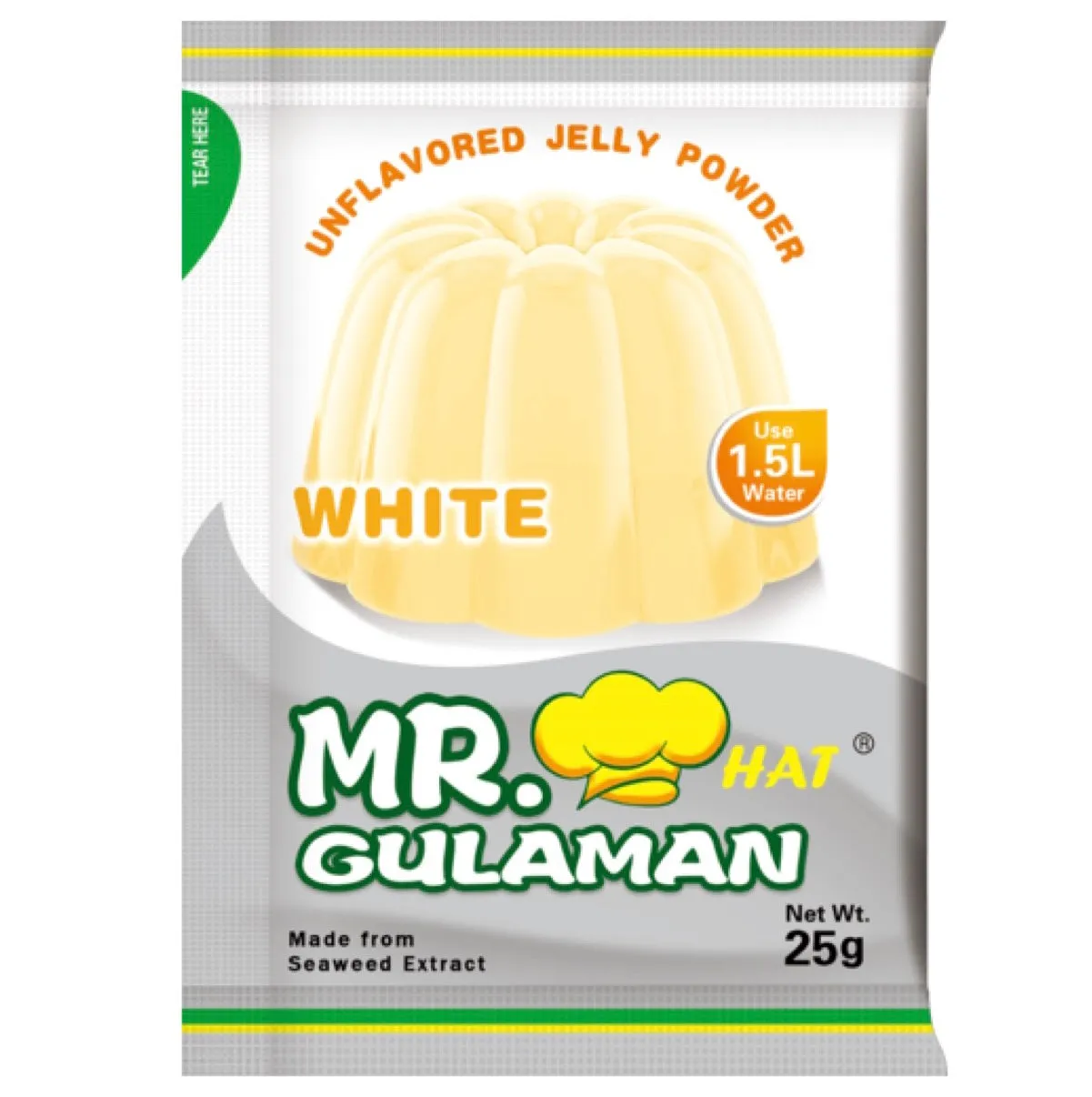 Mr. Gulaman Unflavored Jelly Powder - White (1Pc) 24g