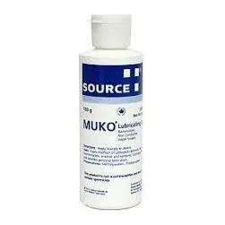 Muko® Lubricating Jelly, Clear. Each 150G/BOTTLE