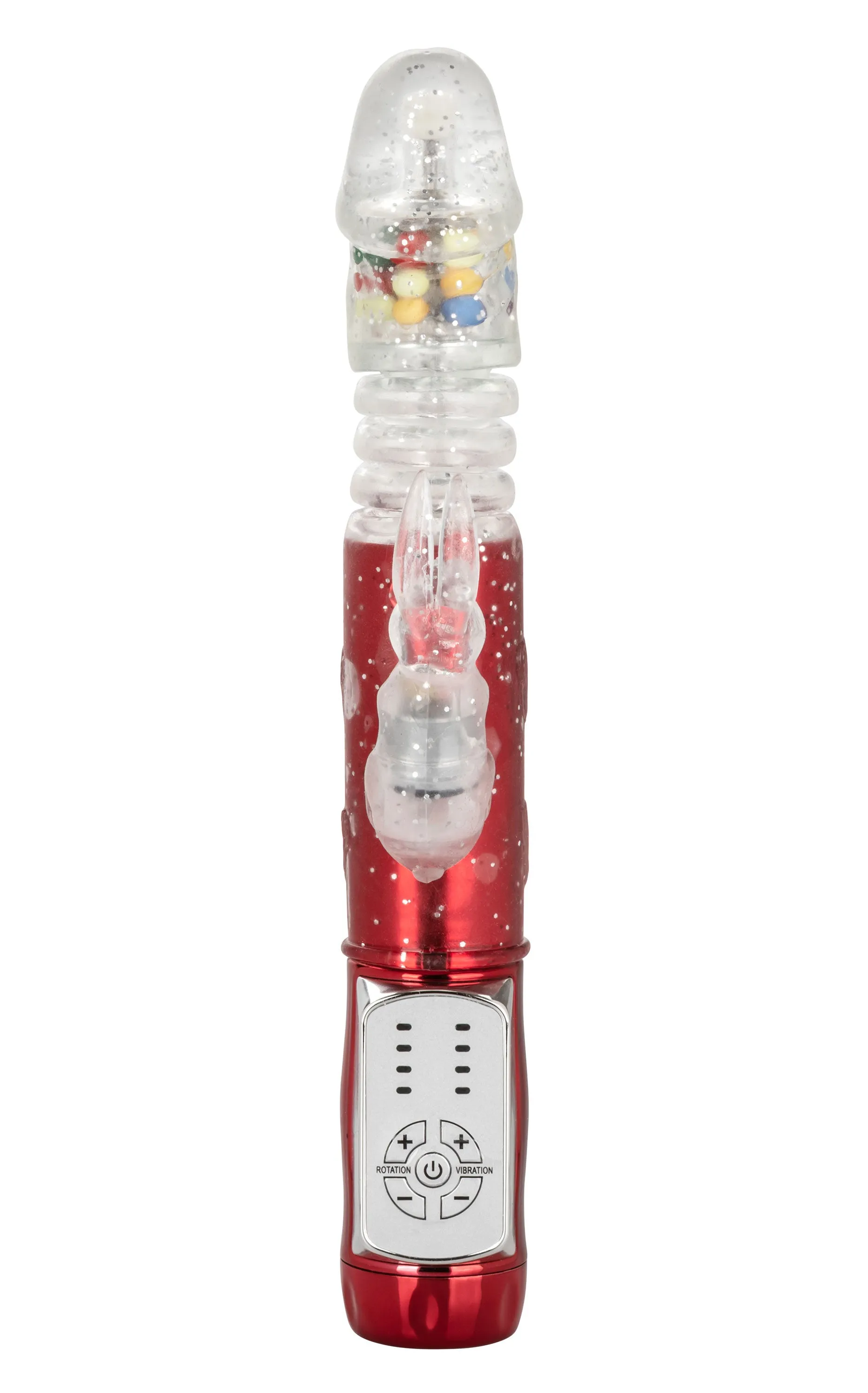 Naughty Bits Cumball Machine Thrusting Jack  Rabbit Vibrator - Red