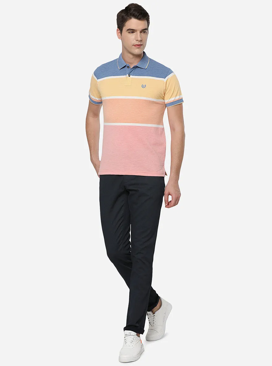 Navy Blue Solid Uno Fit Casual Trouser | JadeBlue