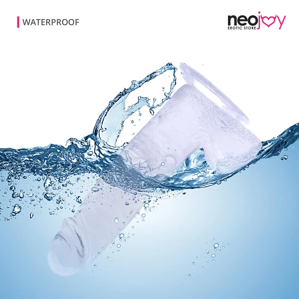 Neojoy 7.87 inch Jelly Dildo - Transparent