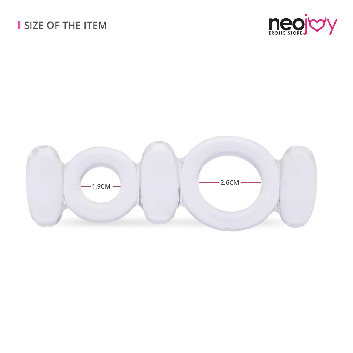 Neojoy Jelly Butterfly TPR Super Elastic Cock Ring to Stay Hard and Longer Time with Spicy Massage to Clit