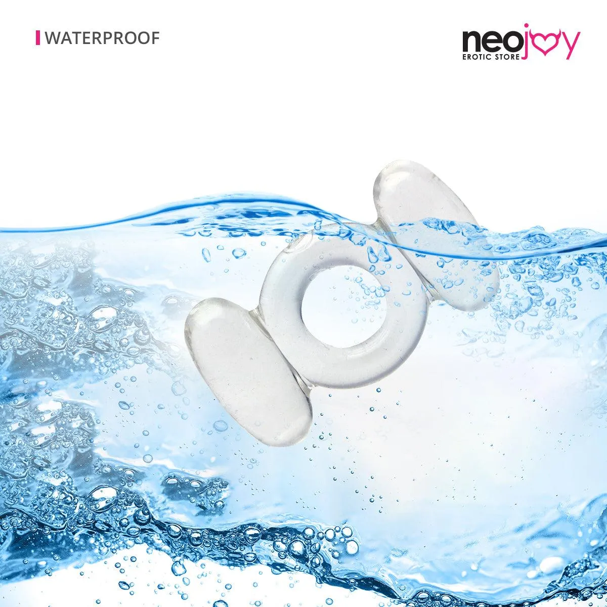 Neojoy Jelly Butterfly TPR Super Elastic Cock Ring to Stay Hard and Longer Time with Spicy Massage to Clit
