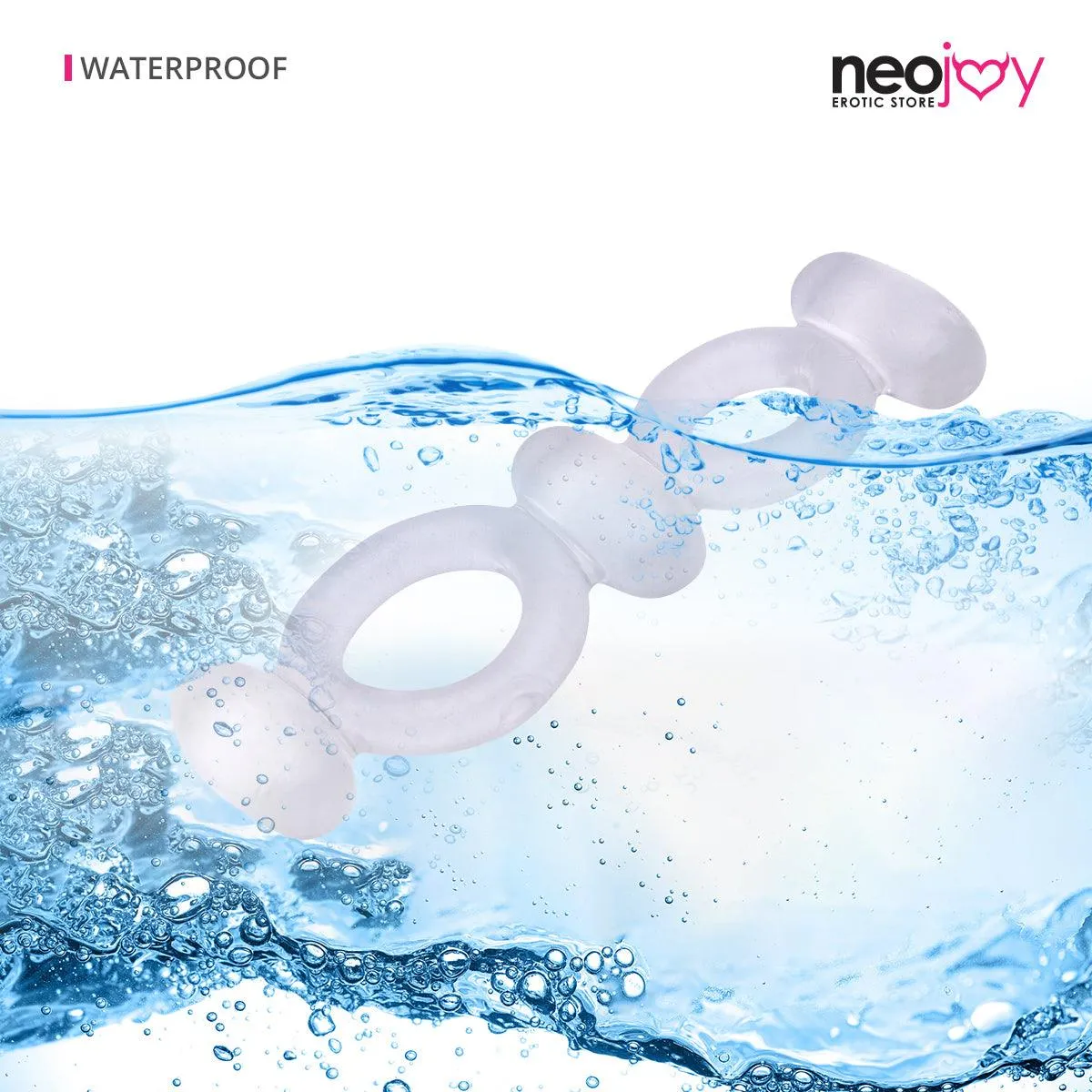 Neojoy Jelly Butterfly TPR Super Elastic Cock Ring to Stay Hard and Longer Time with Spicy Massage to Clit