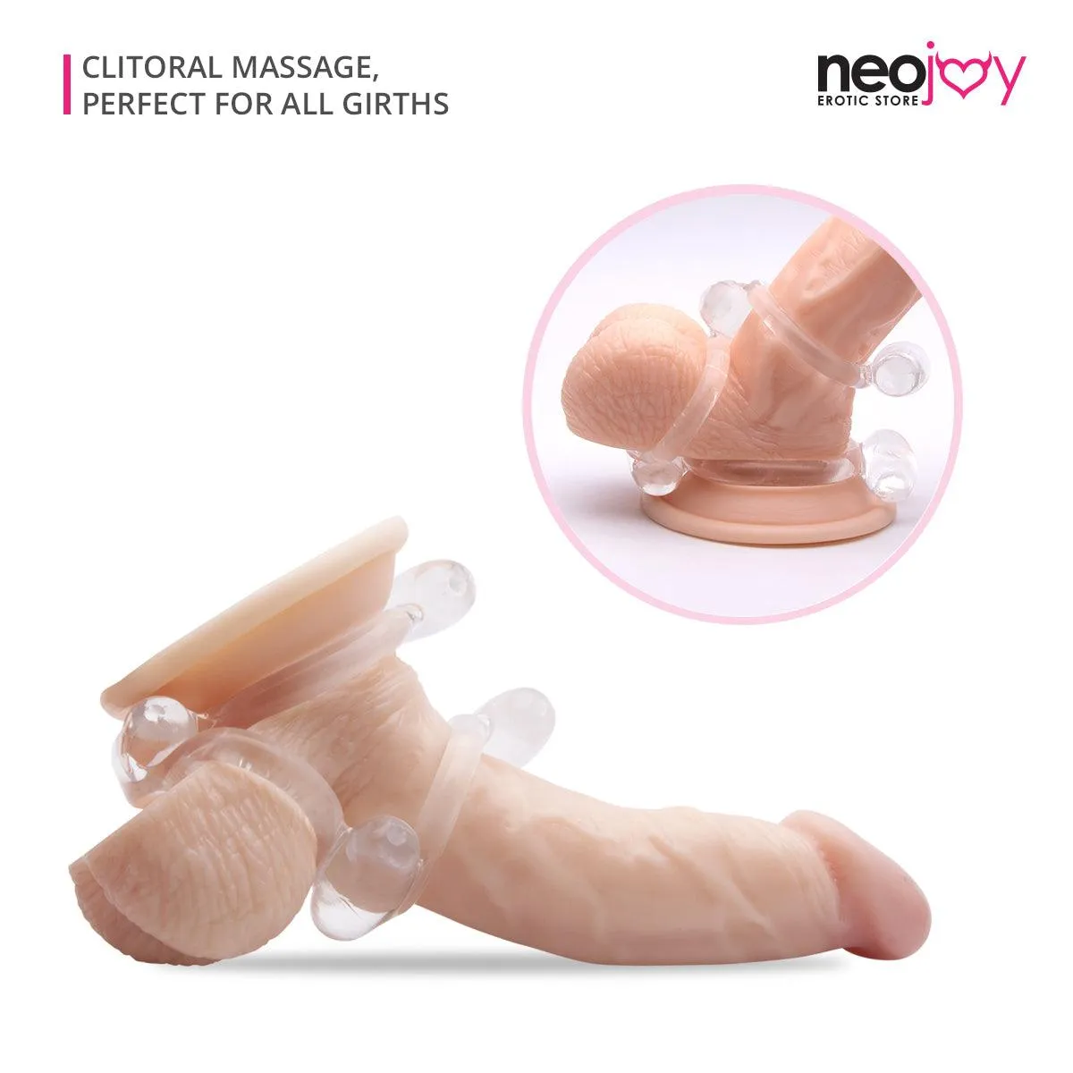 Neojoy Jelly Butterfly TPR Super Elastic Cock Ring to Stay Hard and Longer Time with Spicy Massage to Clit