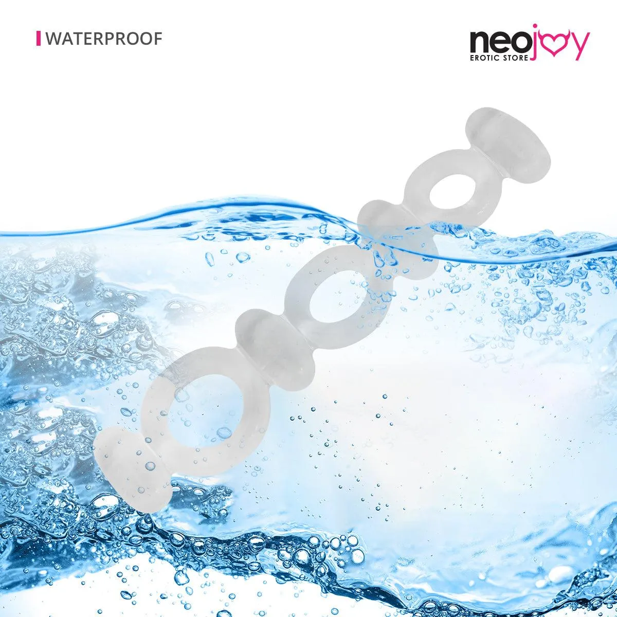 Neojoy Jelly Butterfly TPR Super Elastic Cock Ring to Stay Hard and Longer Time with Spicy Massage to Clit