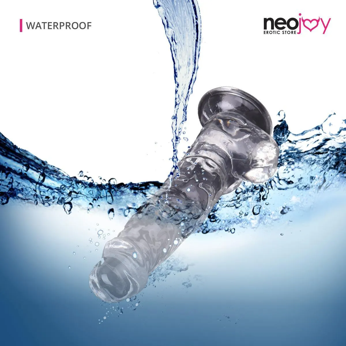 Neojoy - Jelly Dildo - Transparent - 23cm - 9.1 inch