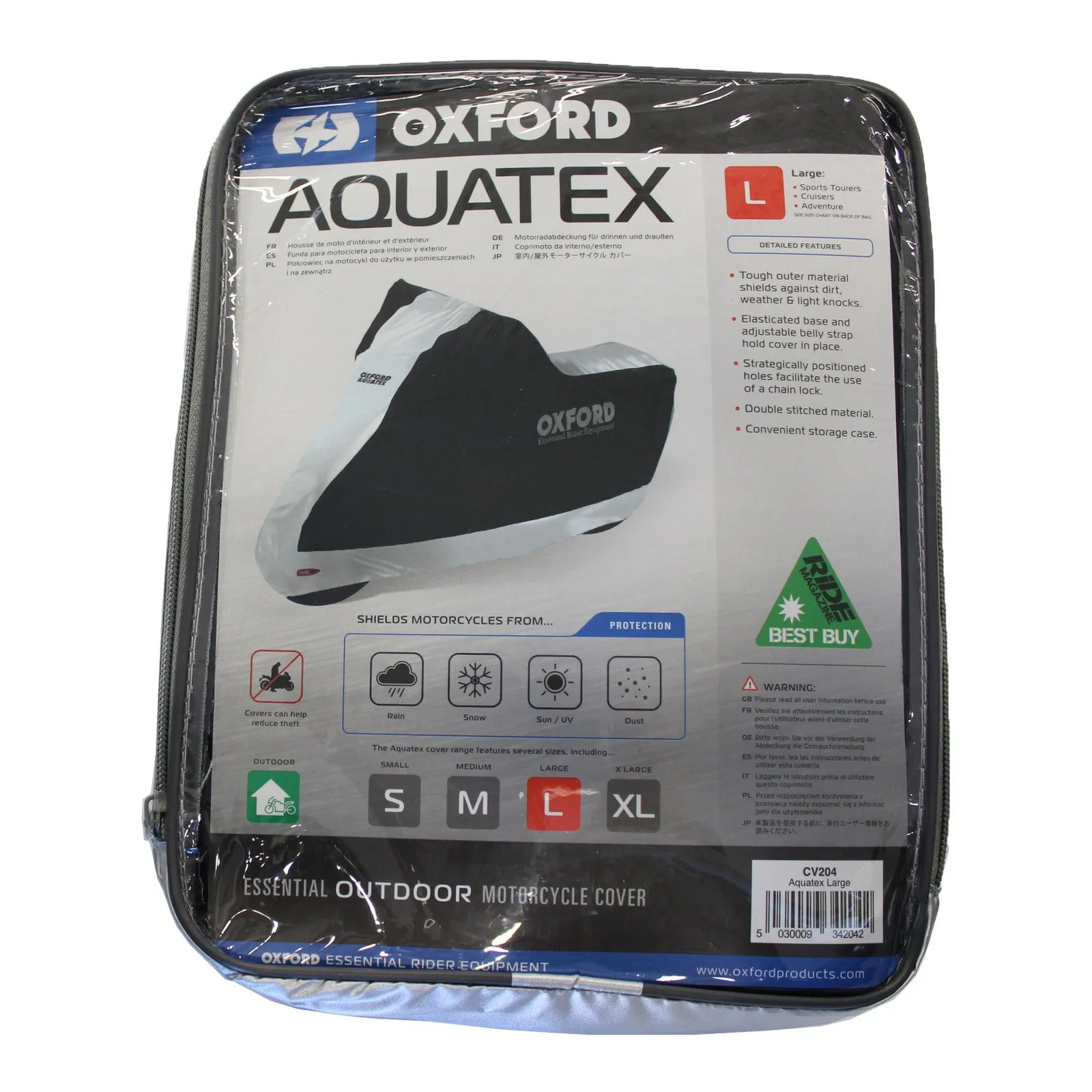 Oxford Motorcycle Cover Aquatex - L