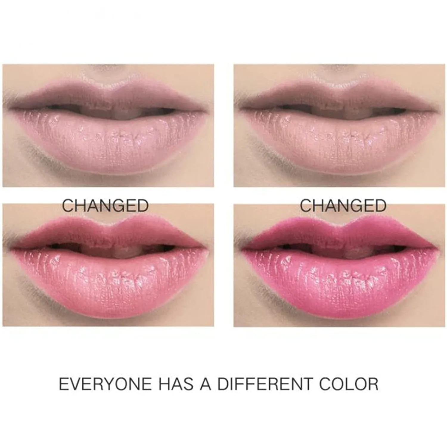 Pack of 6 Crystal Flower Jelly Lipstick, Long Lasting Nutritious Lip Balm Lips Moisturizer Magic Temperature Color Change Lip Gloss (Pink)