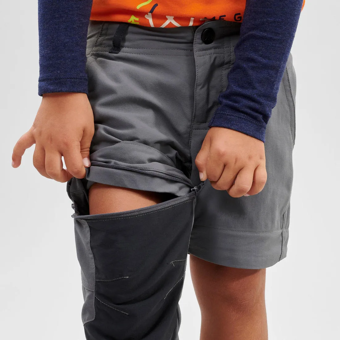 Pantalon de randonnée modulable enfant - MH500 KID 2-6 ANS
