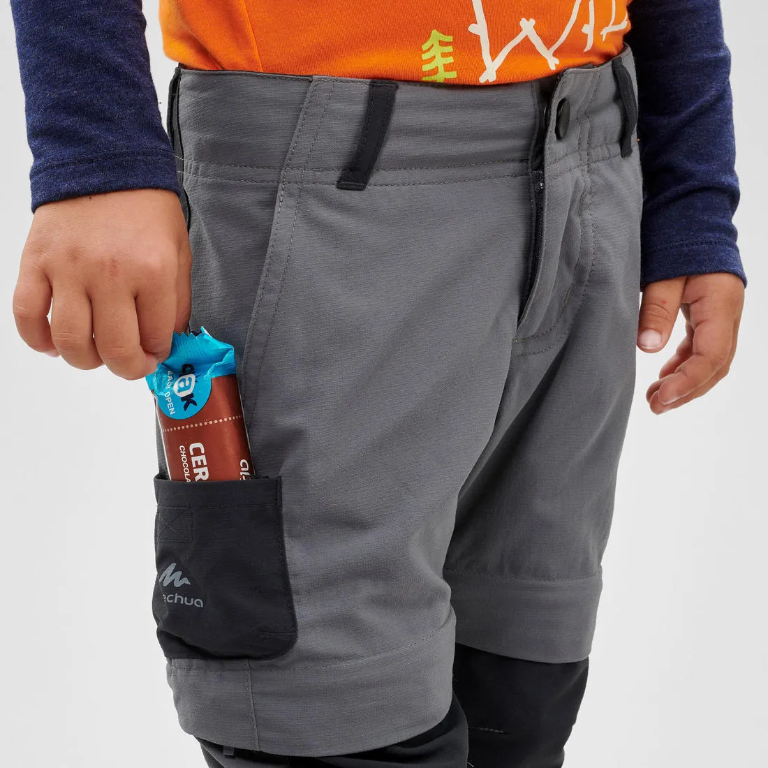 Pantalon de randonnée modulable enfant - MH500 KID 2-6 ANS