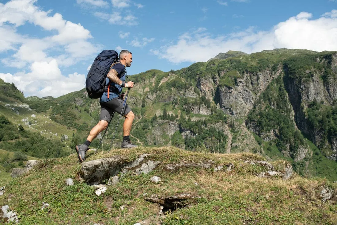 Pantalon modulable 2 en 1 et résistant de trek montagne - MT100 Homme