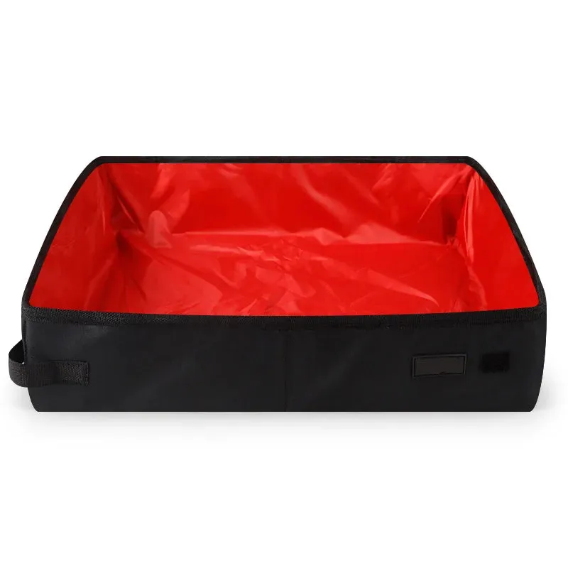 Pet Supplies Portable Foldable Litter Box Waterproof Oxford Cloth Pet toilet For Travel Fold the Cat Litter