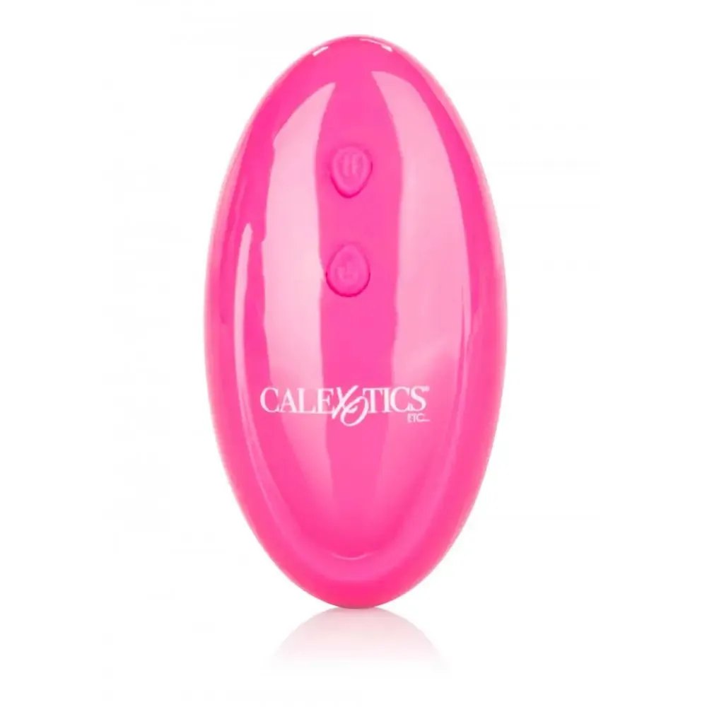 Pink Jelly Vibrating Strap on with Butterfly Clit Stim