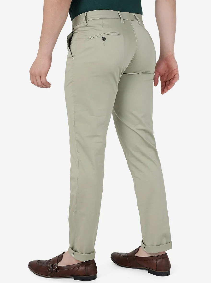Pista Solid Uno Fit Casual Trouser | JadeBlue