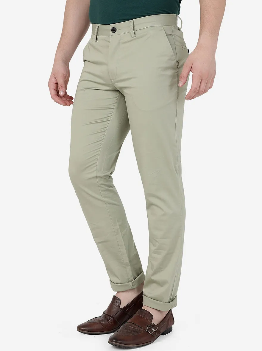 Pista Solid Uno Fit Casual Trouser | JadeBlue
