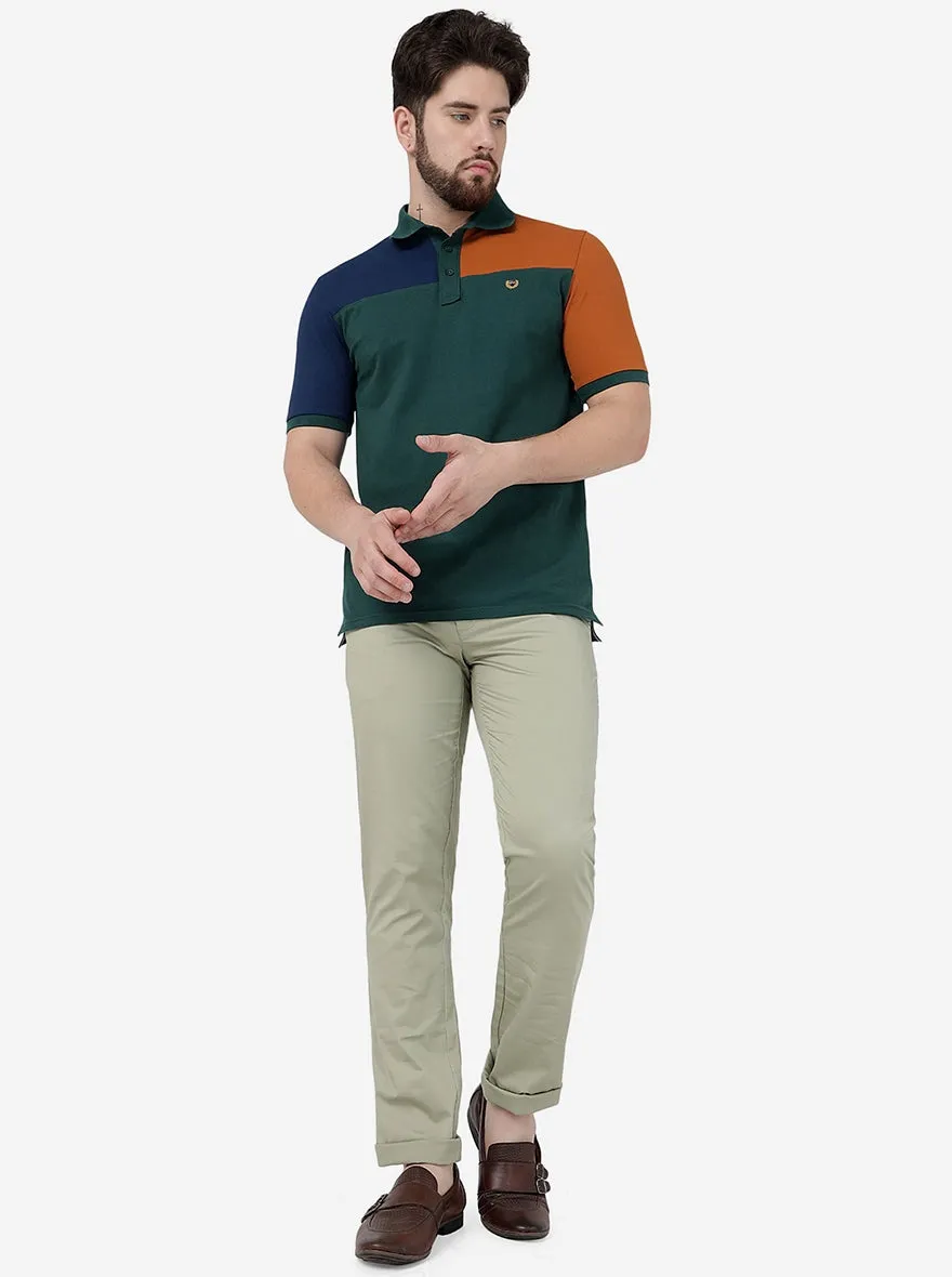 Pista Solid Uno Fit Casual Trouser | JadeBlue