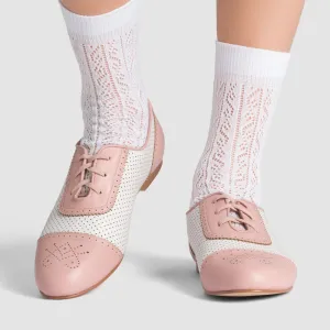PRE-ORDER Beverly Sporting Flats (Pink/Soft White)