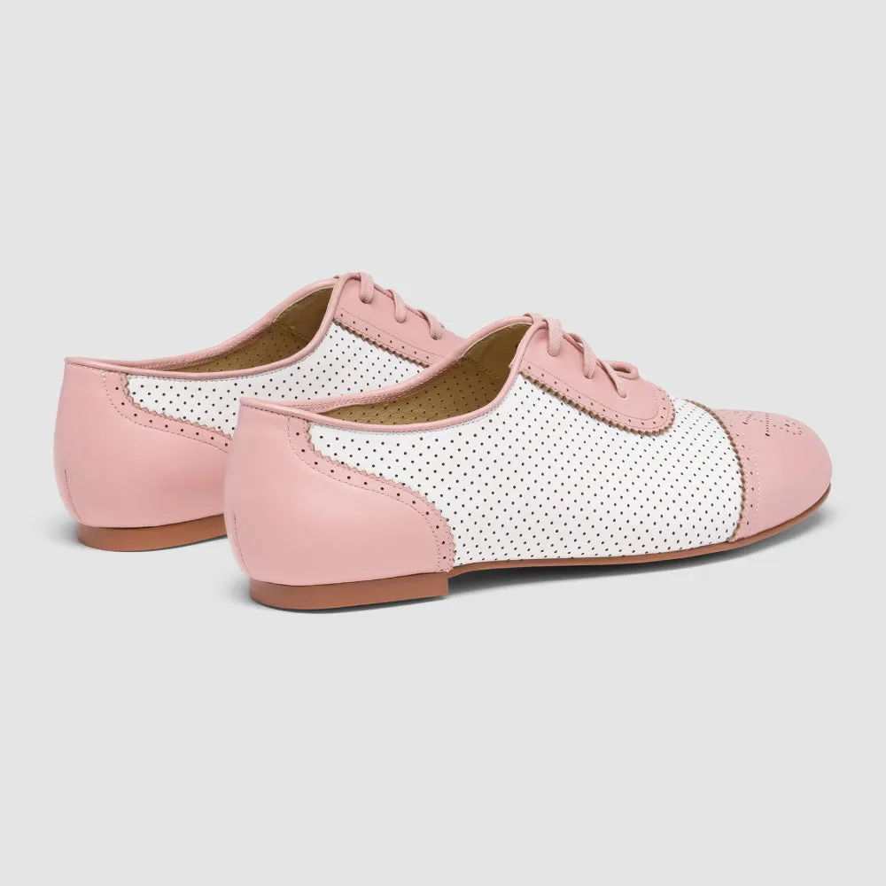 PRE-ORDER Beverly Sporting Flats (Pink/Soft White)