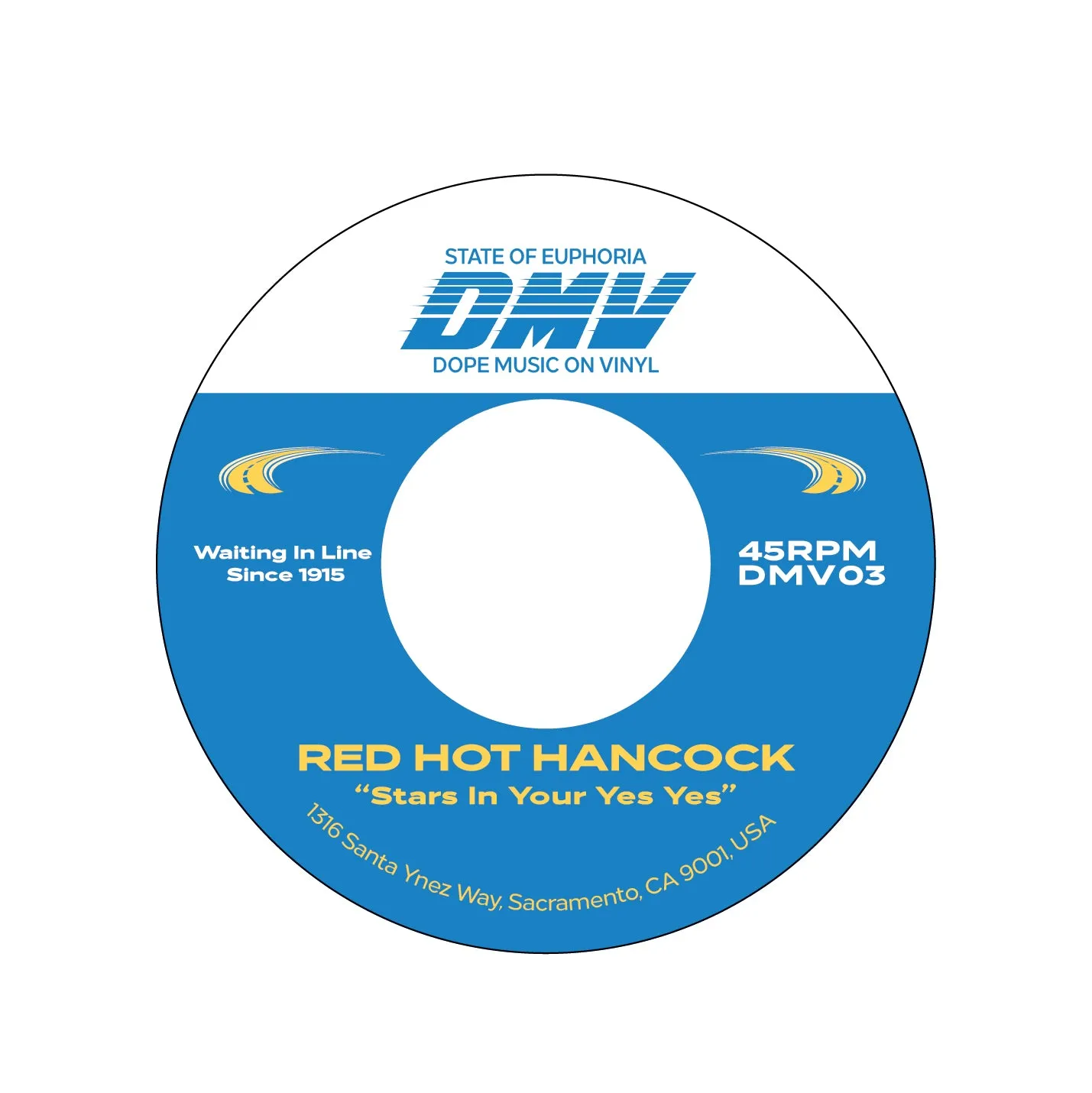 Rick Rhymes/Red Hot Hancock - Mary’s Woo Hah!/Stars In Your Yes Yes [Dinked 7” Vinyl]