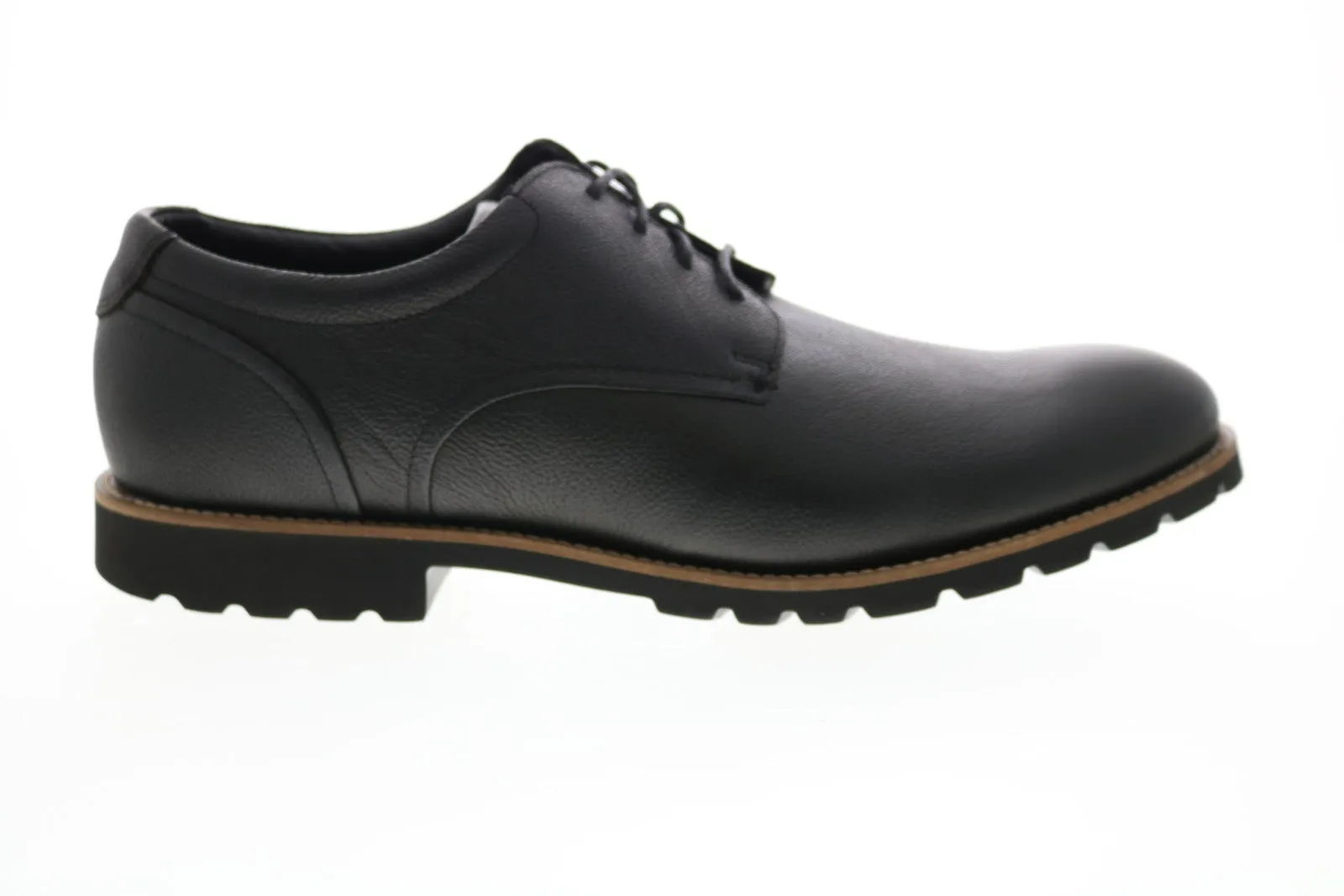 Rockport Sharp & Ready Colben V74248 Mens Black Wide Oxfords Plain Toe Shoes