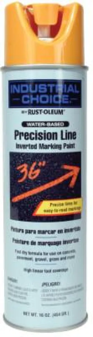 Rust-Oleum?? Industrial Industrial Choice?? M1600/M1800 System Precision-Line Inverted Marking Paint, 17 oz, Caution Yellow, Water-Based, 203033