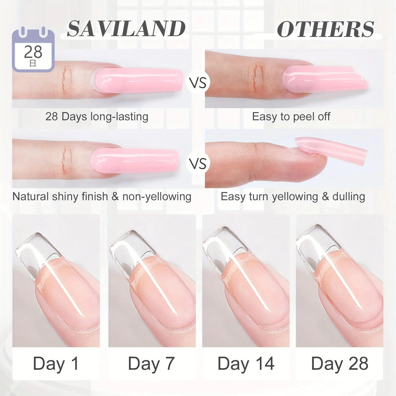 SAVILAND Jelly Gel Nail Polish Set 30 Color Translucent Nude Pink