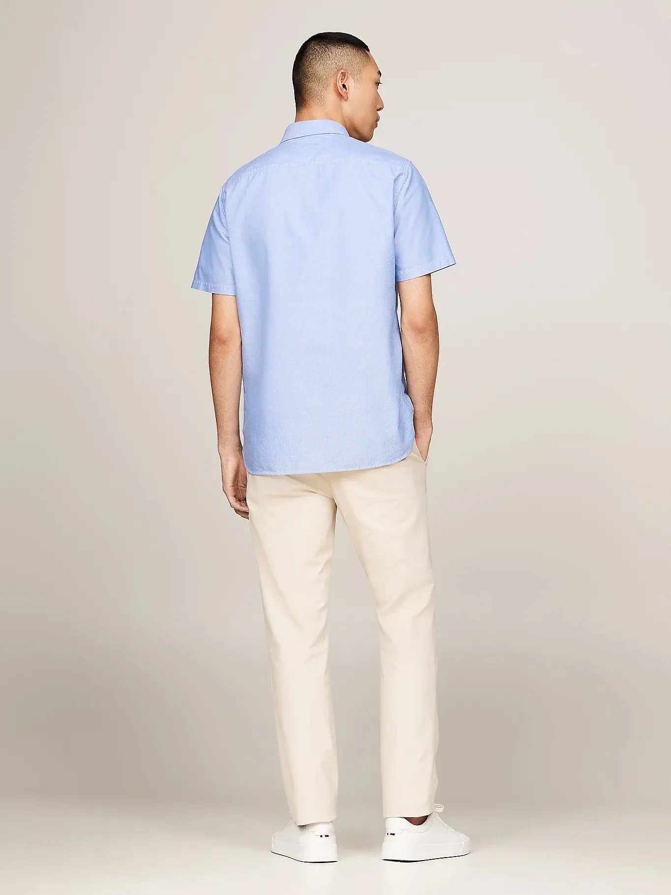 Short Sleeve Oxford Shirt in Blue
