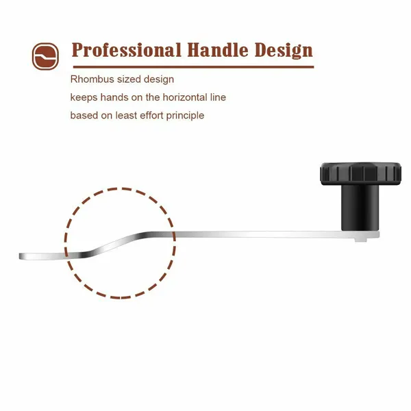 Stainless Steel Manual Coffee Grinder with Ceramic Burr