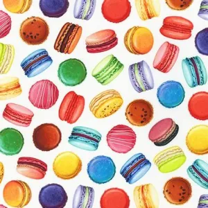 Sweet Tooth by Robert Kaufman Fabrics MACARON TOSS/SWEET
