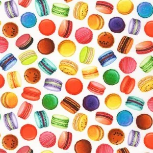 Sweet Tooth by Robert Kaufman Fabrics  SM MACARONS TOSS/SWEET