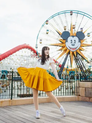 Twirl Skirt in Golden Afternoon