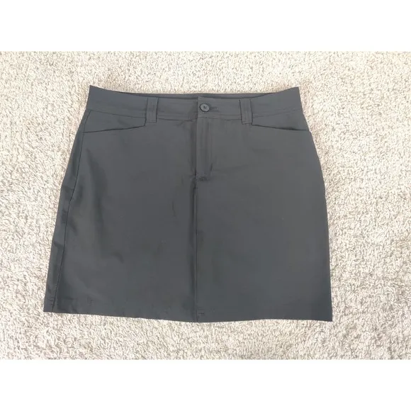(V) Eddie Bauer Women skort 2 in 1 skirt/short hiking sport black light sz 6