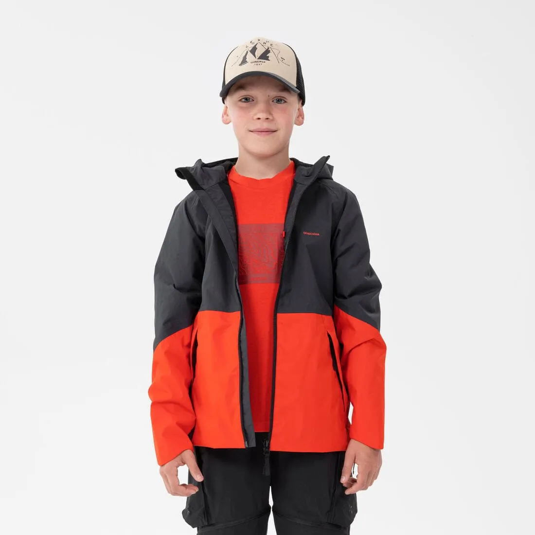 Veste imperméable de randonnée enfant 7-15 ans, MH500 girs