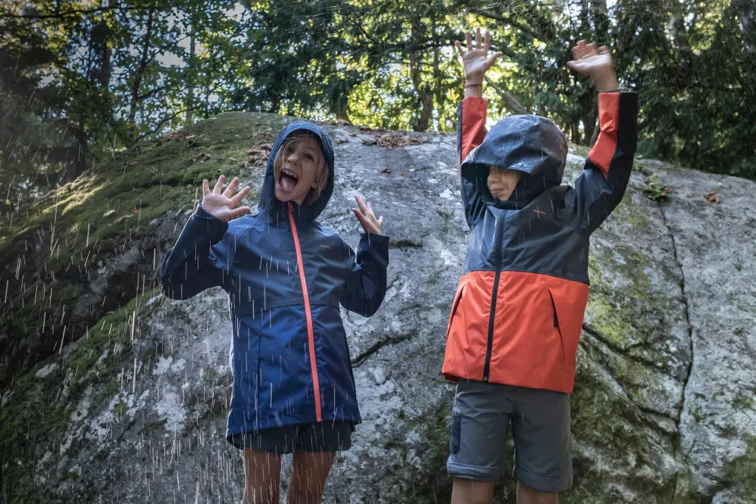 Veste imperméable de randonnée enfant 7-15 ans, MH500 girs