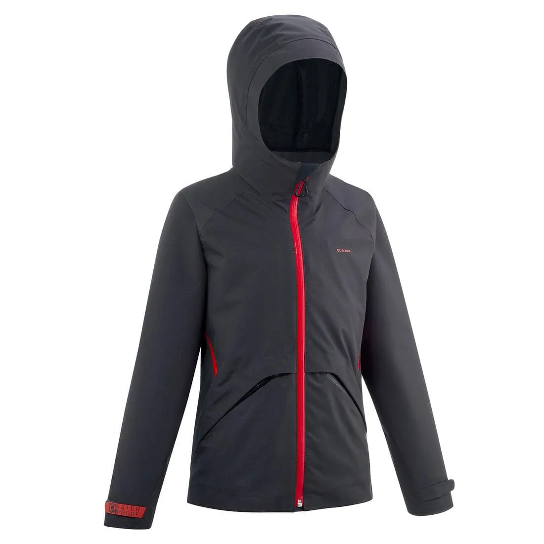 Veste imperméable de randonnée enfant 7-15 ans, MH900 noire
