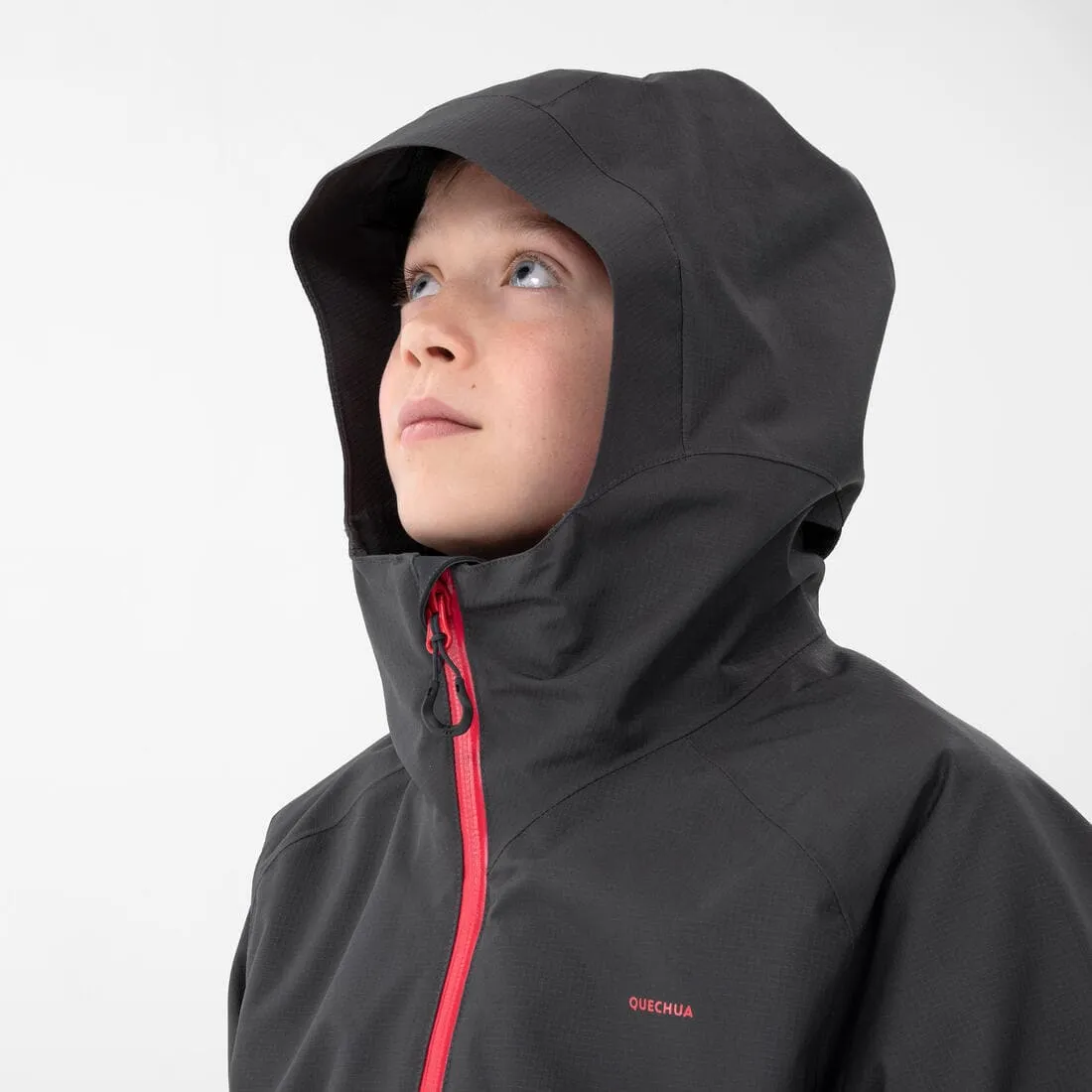 Veste imperméable de randonnée enfant 7-15 ans, MH900 noire