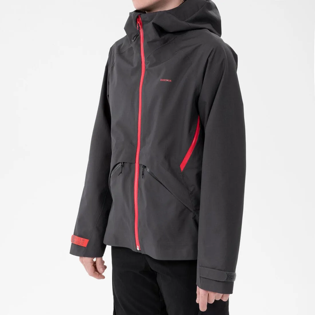 Veste imperméable de randonnée enfant 7-15 ans, MH900 noire
