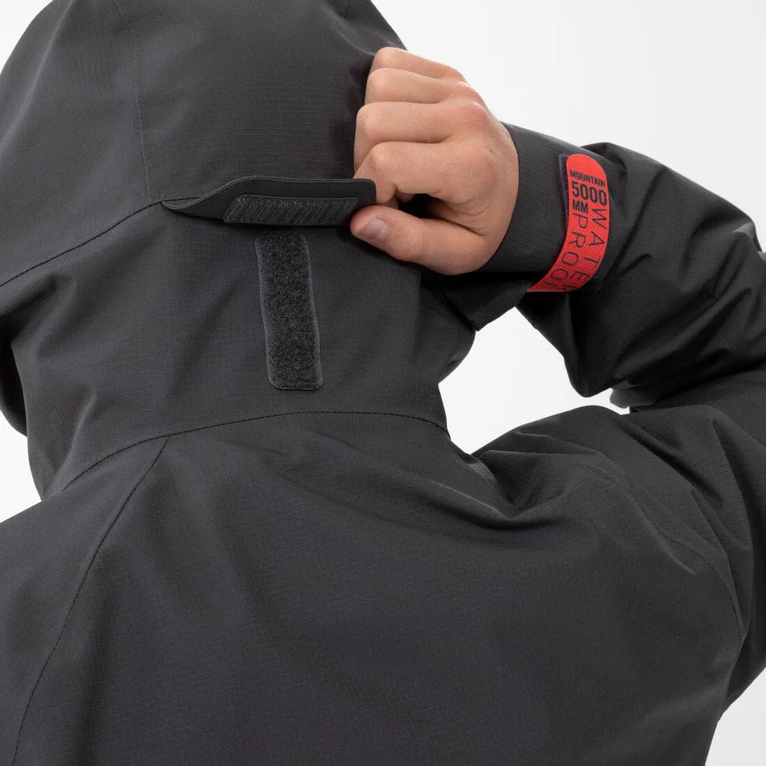 Veste imperméable de randonnée enfant 7-15 ans, MH900 noire