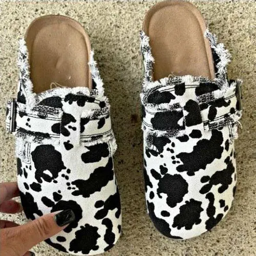 womens shoe Flat Heel Round Toe Canvas Loafer Women's Vintage Clogs